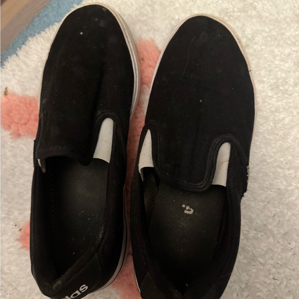adidas Women's Black Slip-On Sneakers - Picture 2 of 3